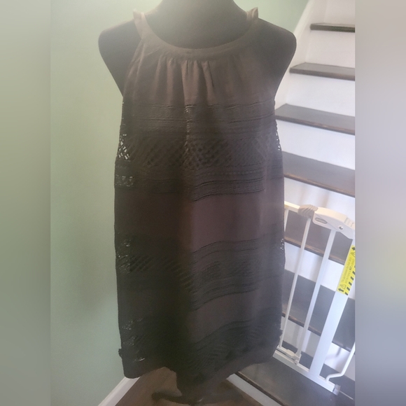 LOFT Tassel Halter Swing Dress in Black Medium New With Tags - Picture 8 of 16